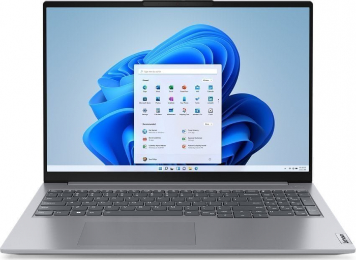 Laptop Lenovo ThinkBook 16 G6 IRL, 16" WUXGA, Intel® Core™ i5 13420H pana la 4.6 GHz, 16 GB RAM DDR5 5200, 512 GB SSD, Intel® UHD Graphics, Windows 11 Pro, Arctic Grey [1]