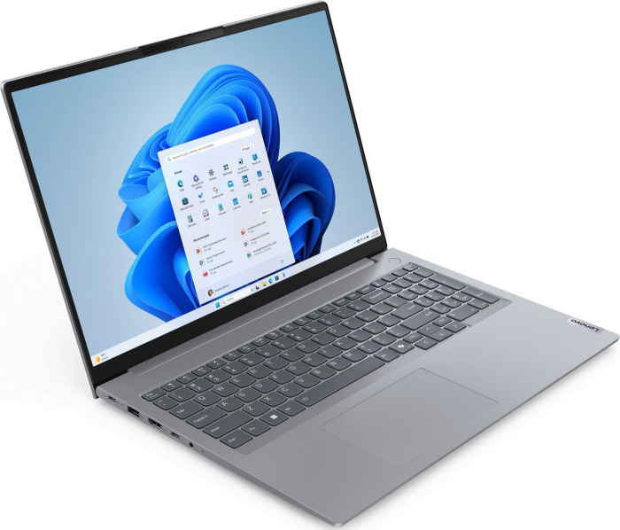Laptop Lenovo ThinkBook 16 G7 ARP, 16" WUXGA, AMD Ryzen™ 5 7535HS pana la 4.55 GHz, 16 GB RAM DDR5 4800, 512 GB SSD, AMD Radeon 660M. Windows 11 Home, Arctic Grey [2]