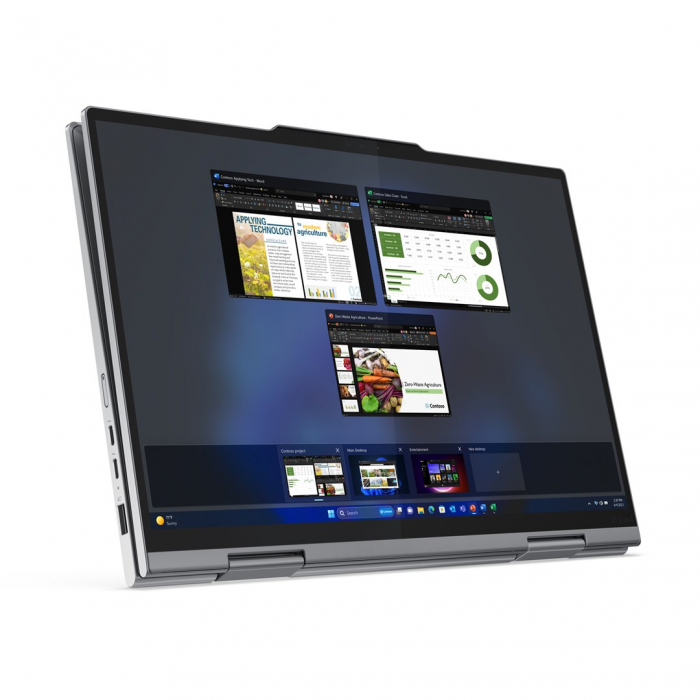 Laptop Lenovo ThinkPad X1 Hybrid (2-in-1), 14" WUXGA Touchscreen, Intel® Core™ Ultra 7 155U pana la 4.8 GHz, 16 GB RAM LPDDR5x 6400, 1 TB SSD, Intel Graphics, Windows 11 Pro, Grey [8]
