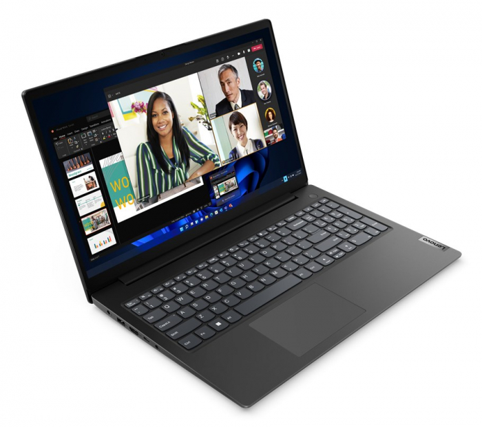 Laptop Lenovo V15 G4 AMN, 15.6" Full HD, AMD Ryzen™ 3 7320U pana la 4.1 GHz, 8 GB RAM LPDDR5 5500, 256 GB SSD, AMD Radeon 610M, Free Dos, Business Black [2]