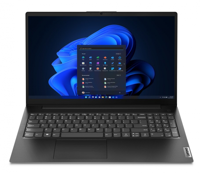 Laptop Lenovo V15 G4 AMN, 15.6" Full HD, AMD Ryzen™ 3 7320U pana la 4.1 GHz, 8 GB RAM LPDDR5 5500, 256 GB SSD, AMD Radeon 610M, Free Dos, Business Black [1]