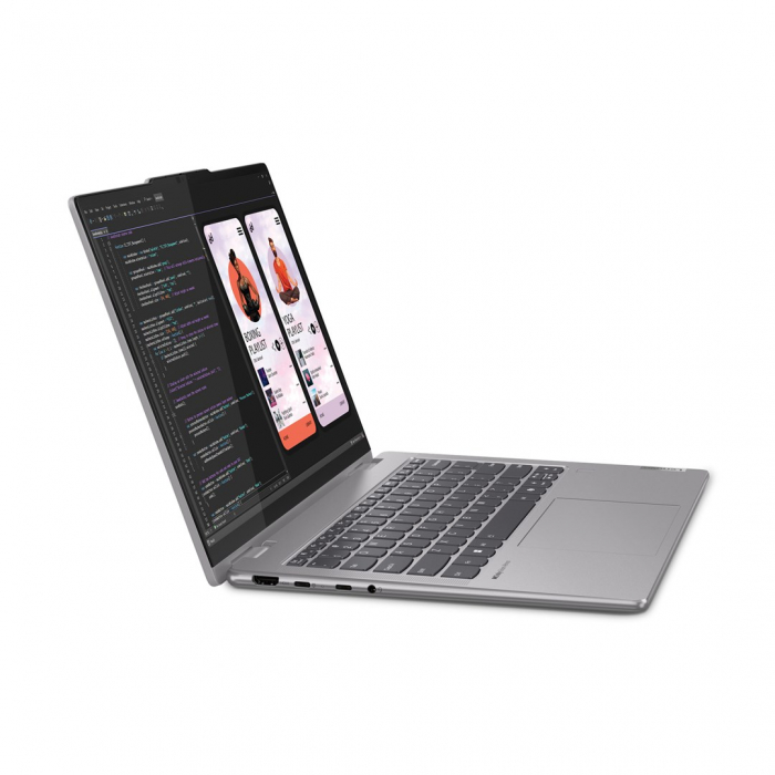 Laptop Lenovo Yoga 7 Hybrid (2-in-1), 14" WUXGA Touchscreen, AMD Ryzen™ 5 8640HS pana la 4.9 GHz, 16 GB RAM LPDDR5x 6400, 1 TB SSD, AMD Radeon 760M, Windows 11 Home, Arctic Grey [5]