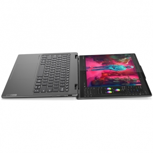 Laptop Lenovo Yoga 7 Hybrid (2-in-1), 14" WUXGA Touchscreen, AMD Ryzen™ 5 8640HS pana la 4.9 GHz, 16 GB RAM LPDDR5x 6400, 512 GB SSD, AMD Radeon 760M, Windows 11 Home, Storm Grey [5]