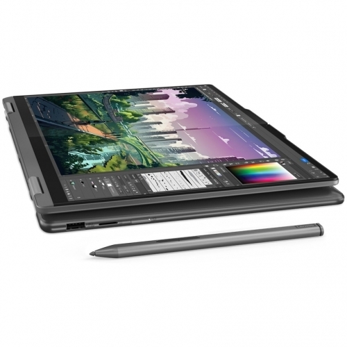 Laptop Lenovo Yoga 7 Hybrid (2-in-1), 14" WUXGA Touchscreen, AMD Ryzen™ 5 8640HS pana la 4.9 GHz, 16 GB RAM LPDDR5x 6400, 512 GB SSD, AMD Radeon 760M, Windows 11 Home, Storm Grey [3]