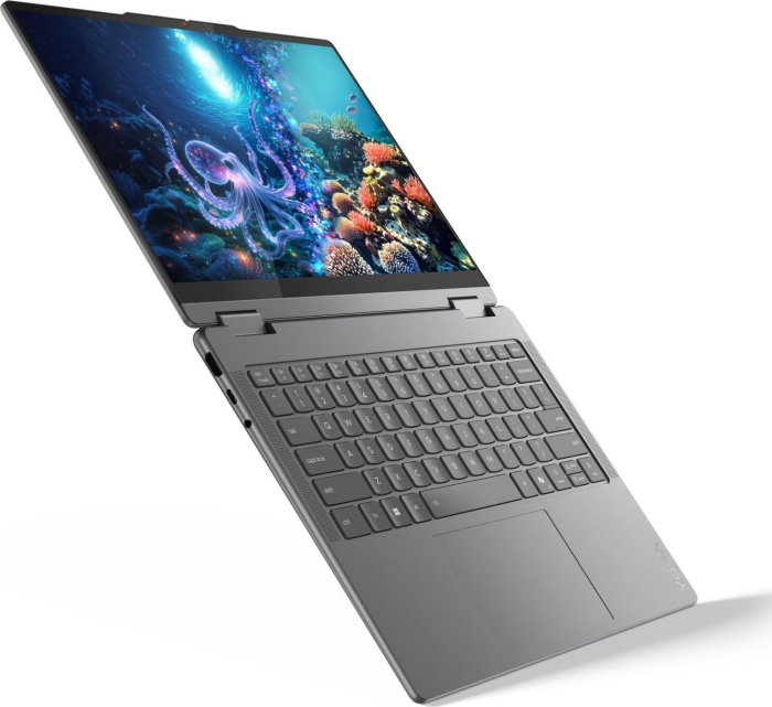Laptop Lenovo Yoga 7 Hybrid (2-in-1), 14" WUXGA Touchscreen, Intel® Core™ Ultra 5 226V pana la 4.5 GHz, 16 GB RAM LPDDR5x 8533, 1 TB SSD, Intel Arc Graphics, Windows 11 Home, Luna Grey [4]