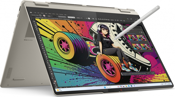 Laptop Lenovo Yoga 7 Hybrid (2-in-1), 16" 2.8K Touchscreen, AMD Ryzen™ AI 7 350 pana la 5 GHz, 16 GB RAM LPDDR5x 7500, 512 GB SSD, AMD Radeon 860M, Windows 11 Home, Seashell [2]
