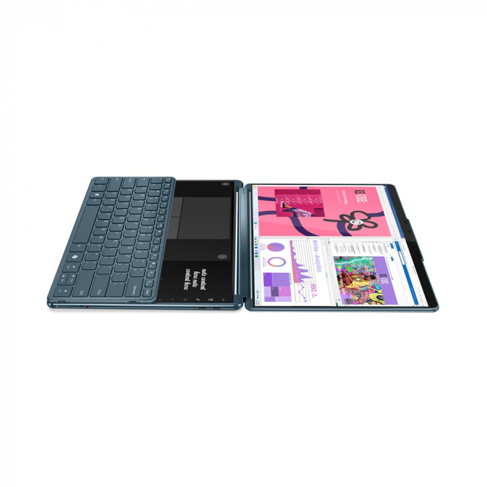 Laptop Lenovo Yoga Book 9 Hybrid (2-in-1), 13.3" 2.8K Touchscreen, Intel® Core™ Ultra 7 155U pana la 4.8 GHz, 32 GB RAM LPDDR5x 7467, 512 GB SSD, Intel Graphics, Windows 11 Home, Tidal Teal [8]