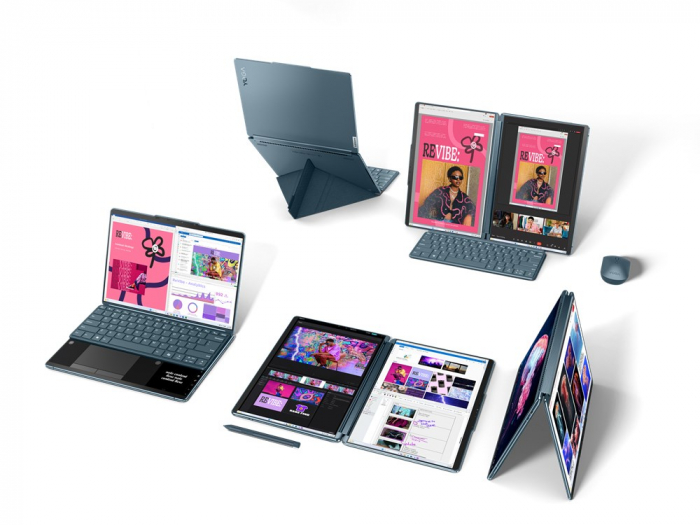 Laptop Lenovo Yoga Book 9 Hybrid (2-in-1), 13.3" 2.8K Touchscreen, Intel® Core™ Ultra 7 155U pana la 4.8 GHz, 32 GB RAM LPDDR5x 7467, 512 GB SSD, Intel Graphics, Windows 11 Home, Tidal Teal [3]