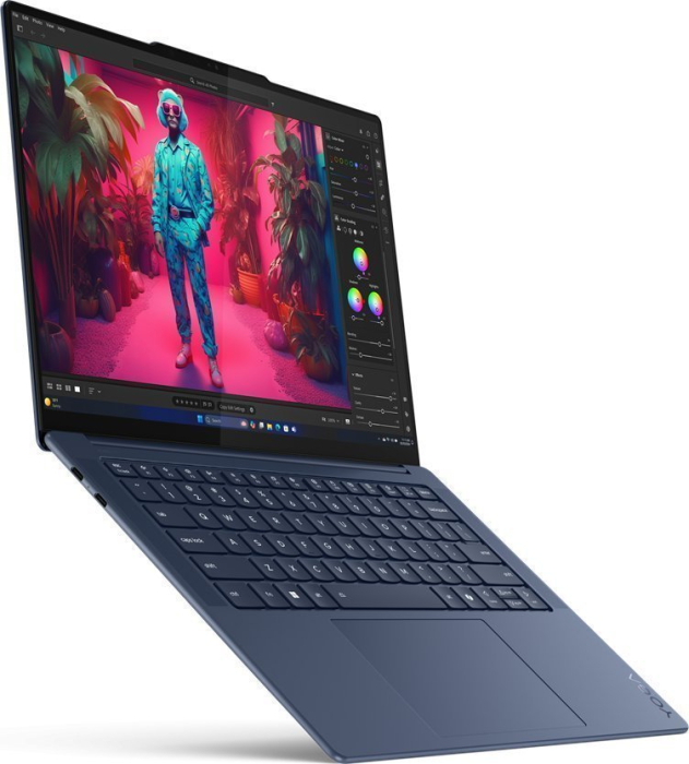 Laptop Lenovo Yoga Slim 7, 14.5" 3K Touchscreen, Qualcomm Snapdragon X Elite X1E-78-100 pana la 3.4 GHz, 32 GB RAM LPDDR5x 8448, 1 TB SSD, Qualcomm Adreno GPU, Windows 11 Home, Cosmic Blue [4]
