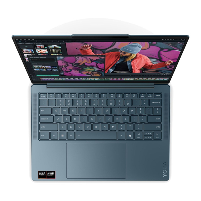 Laptop Lenovo Yoga Slim 7, 14" WUXGA, AMD Ryzen™ AI 5 340 pana la 4.8 GHz, 16 GB RAM LPDDR5, 512 GB SSD, AMD Radeon, Windows 11 Home, Tidal Teal [4]