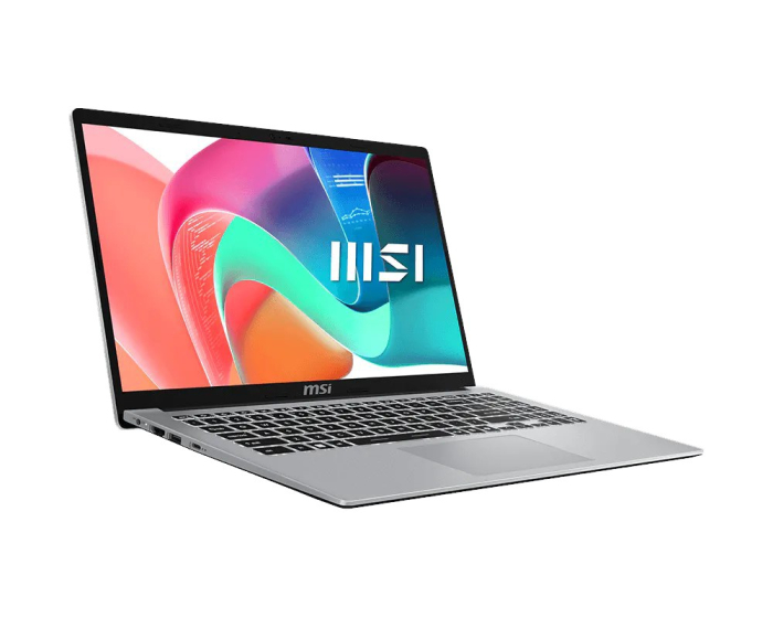 Laptop MSI Modern 15, 15.6" Full HD, Intel® Core™ i5 1334U pana la 4.6 GHz, 8 GB RAM DDR4 3200, 512 GB SSD, Intel Iris Xᵉ Graphics, Free Dos, Platinum Gray [2]