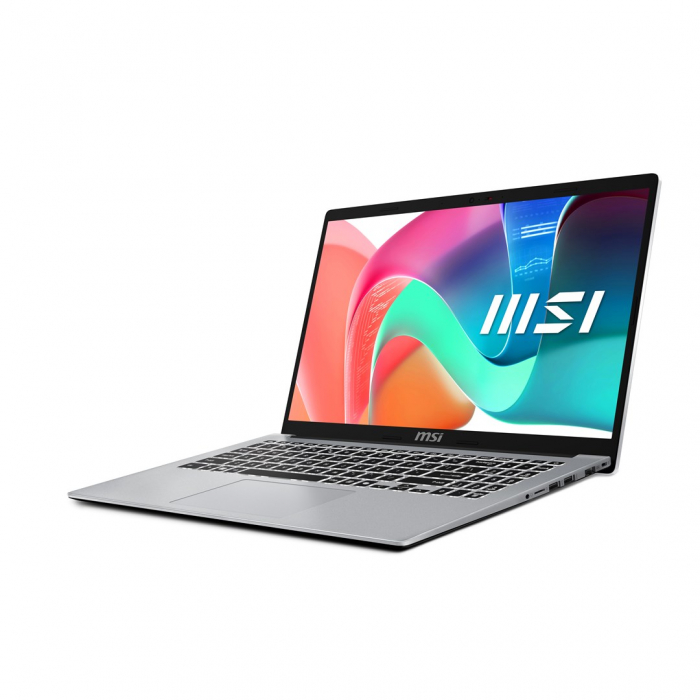 Laptop MSI Modern 15, 15.6" Full HD, Intel® Core™ i7 1355U pana la 5 GHz, 16 GB RAM DDR4 3200, 512 GB SSD, Intel Iris Xᵉ Graphics, Windows 11 Pro, Urban Silver [2]