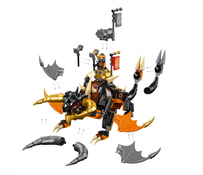 LEGO® Ninjago - Dragonul de pamant EVO al lui Cole 71782, 285 piese [3]