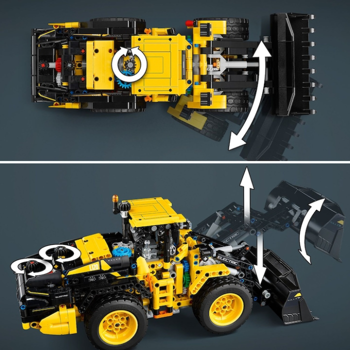LEGO® Technic - Incarcator frontal Volvo L120 Electric 42209, 973 piese, pukika.ro [7]