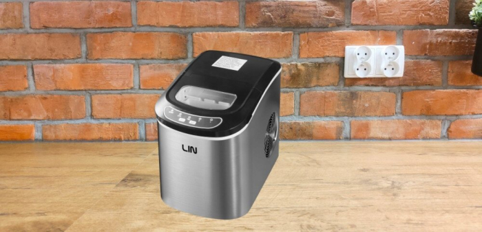 Mașină de făcut gheață LIN, 12 kg/24h, 112 W, rezervor 2.2 L, Argintiu pukika.ro [9]
