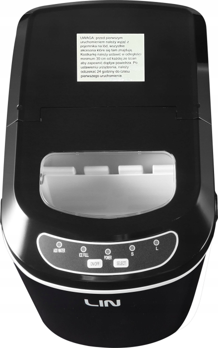 Mașină de făcut gheață LIN, 12 kg/24h, 112 W, rezervor 2.2 L, Negru pukika.ro [6]