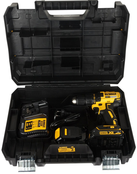 Mașină de găurit DeWALT DCD777D2T, 1750 rpm, 18 V, Li-Ion, 2 baterii, încărcător, cutie transport, Negru pukika.ro [2]