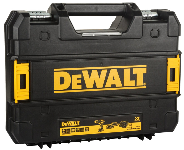 Mașină de găurit DeWALT DCD777D2T, 1750 rpm, 18 V, Li-Ion, 2 baterii, încărcător, cutie transport, Negru pukika.ro [3]