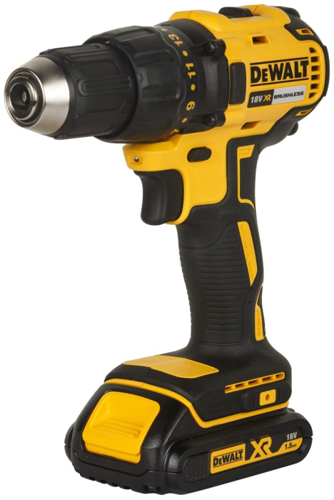Mașină de găurit DeWALT DCD777D2T, 1750 rpm, 18 V, Li-Ion, 2 baterii, încărcător, cutie transport, Negru pukika.ro [1]