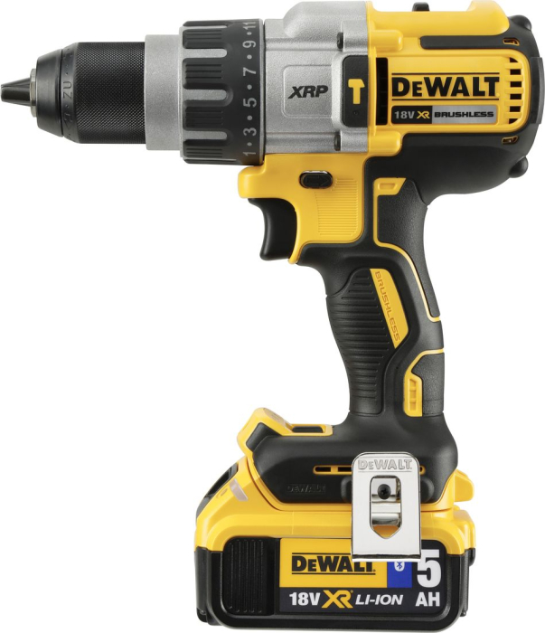 Mașină de găurit DeWALT DCD996P2-QW, 1300 rpm, 18 V, Li-Ion, 2 baterii, încărcător, cutie trasnport, Negru pukika.ro [4]