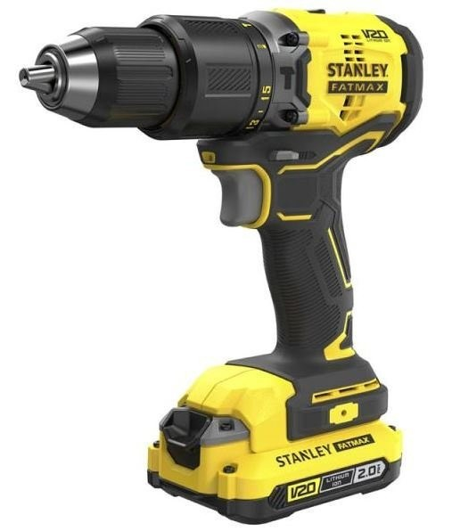 Mașină de găurit STANLEY SFMCD715D2K-QW, 1900 rpm, 18 V, Li-Ion, 2 baterii, încărcător, cutie transport, Negru [2]