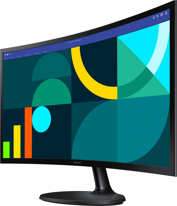 Monitor Curbat Samsung S36GD, 24" Full HD 1920 x 1080, VA, 4 ms, 100 Hz, Black [2]