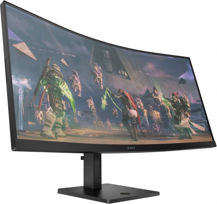 Monitor Gaming Curbat HP OMEN, 34" WQHD 3440 x 1440, VA, 1 ms, 165 Hz, Black [2]