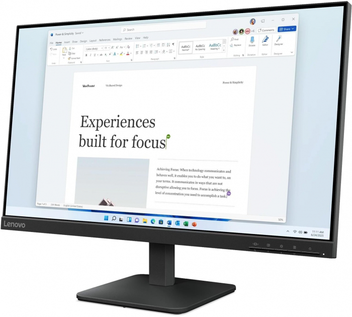 Monitor Lenovo L24-4e, 23.8" Full HD 1920 x 1080, IPS, 6 ms, 100 Hz, Black [3]