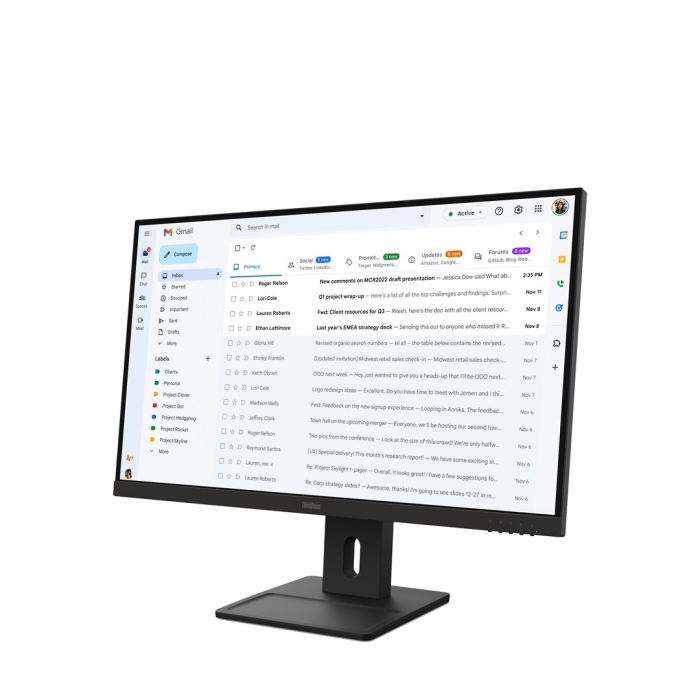 Monitor Lenovo ThinkVision, 27" Full HD 1920 x 1080, IPS, 6 ms, 100 Hz, Raven Black [3]
