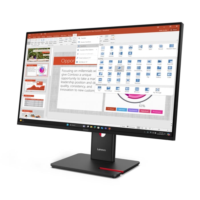 Monitor Lenovo ThinkVision T27-40, 27" Full HD 1920 x 1080, IPS, 6 ms, 120 Hz, Black [2]