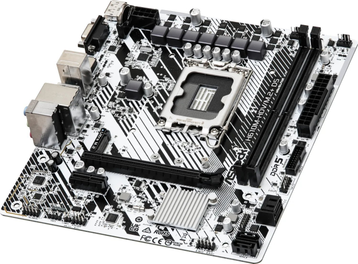 Placă de Bază ASRock, Socket LGA 1700, Chipset Intel H610, 96 GB, micro ATX, Silver pukika.ro [4]