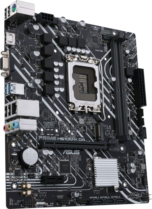 Placă de Bază ASUS PRIME H610M-K D4, Socket LGA 1700, Chipset Intel H610, micro ATX, Black pukika.ro [3]
