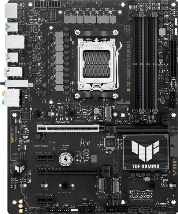 Placă de Bază ASUS TUF GAMING B850-PLUS WIFI, Socket AM5, Chipset AMD B850, ATX, Black pukika.ro [2]