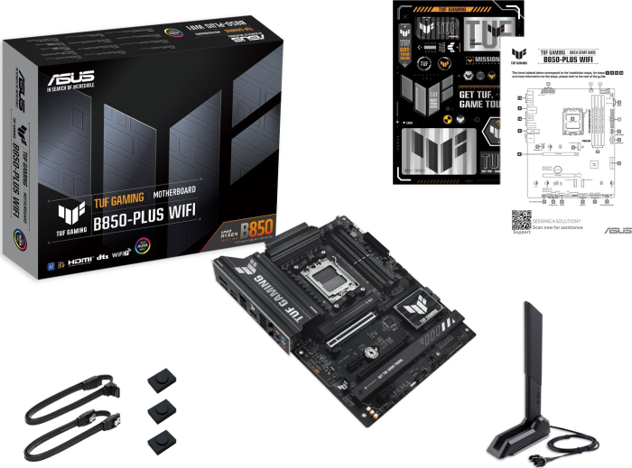 Placă de Bază ASUS TUF GAMING B850-PLUS WIFI, Socket AM5, Chipset AMD B850, ATX, Black pukika.ro [8]