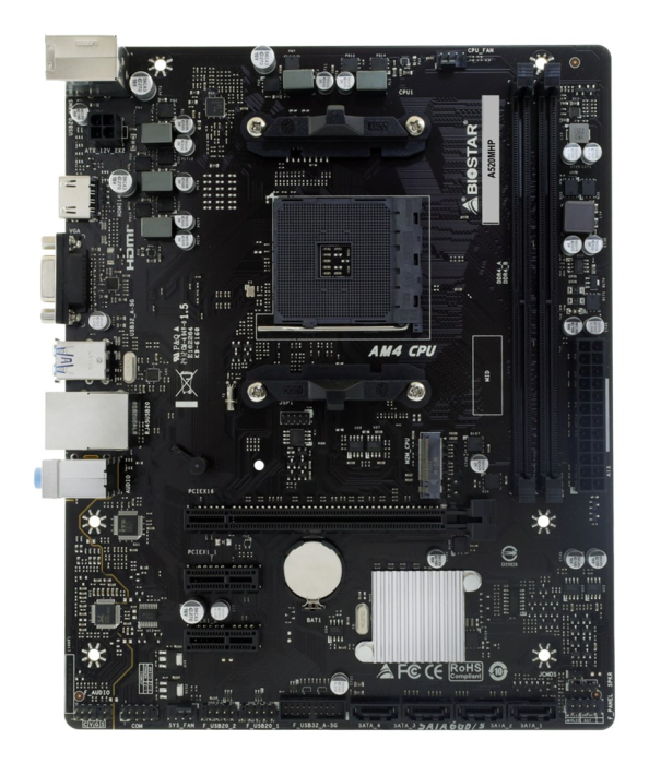 Placă de Bază Biostar, Socket AM4, Chipset AMD A520, micro ATX, Black pukika.ro [2]