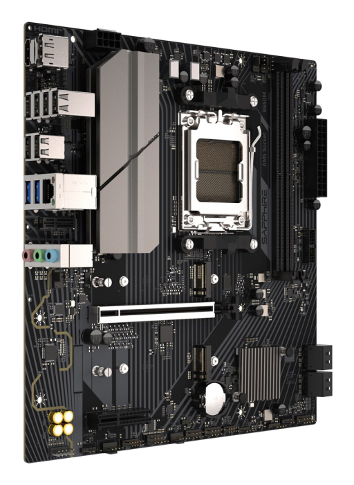 Placă de Bază Sapphire, Socket AM5, Chipset AMD B650, micro ATX, Black pukika.ro [2]