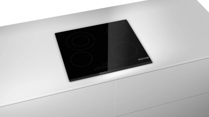 Plită ceramică Bosch Serie 6 PKF631FP3E, 60 cm, 4 zone, Touch DirectSelect, PowerBoost, sticla vitroceramica, Negru pukika.ro [2]