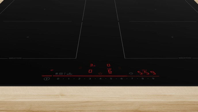 Plită cu Inducție BOSCH PVQ61RHB1E, 59 cm, 4 Zone FlexInduction, Funcție PowerBoost, TouchSlider, Home Connect, Negru pukika.ro [2]