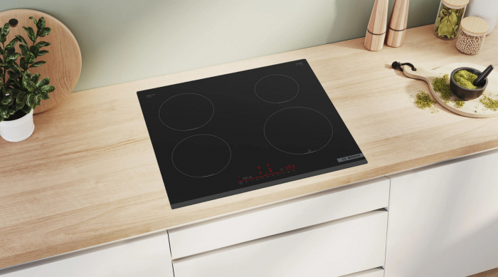 Plită cu inducție Bosch Seria 6 PIE631HB1E, 60 cm, 4 zone, DirectSelect, PowerBoost, Home Connect, sticlă, Negru pukika.ro [5]