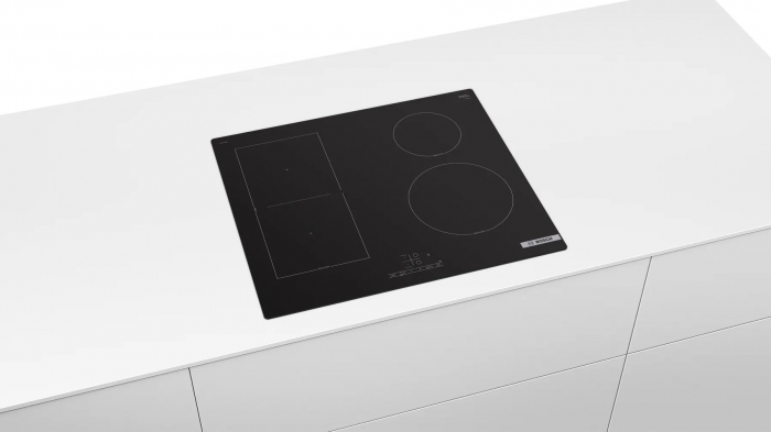 Plită cu inducție Bosch Serie 4 PVS61RBB5E, 60 cm, 3 zone, TouchSelect, PowerBoost, QuickStart, sticlă vitroceramică, Negru pukika.ro [3]