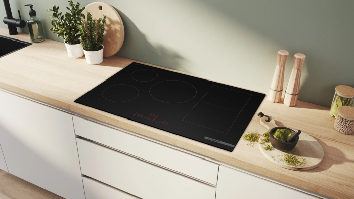 Plită cu Inducție Bosch Serie 6, 80 cm, 7400 W, 5 zone, Touch, Negru  pukika.ro [3]