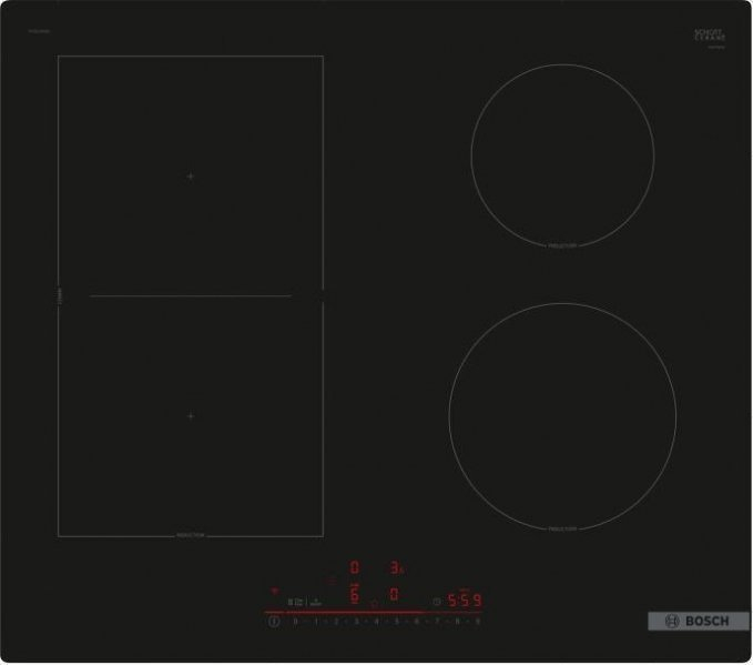 Plită cu Inducție Bosch Serie 6 PVS61RHB1E, 592 mm, 4 Zone FlexInduction, TouchSlider, PowerBoost, PerfectFry, Negru pukika.ro [1]
