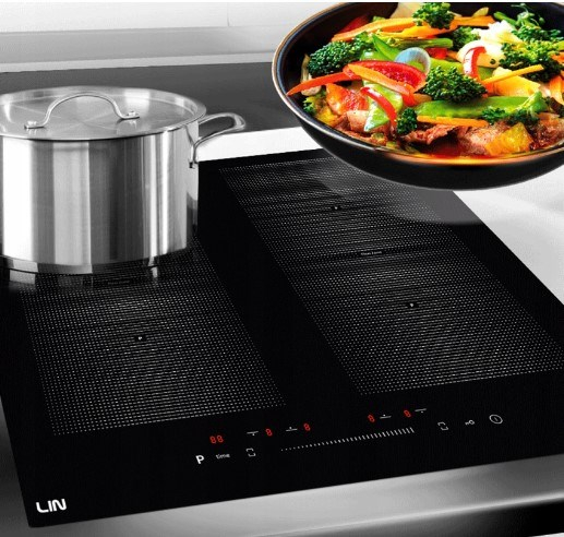Plită cu Inducție LIN, 59 cm, 7200 W, Touch, 4 zone, ceramică neagră pukika.ro [2]