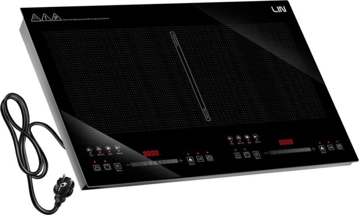 Plită cu Inducție Lin LI2H-179, 56 cm, 2 Zone de Gătit, Touch Control, Funcție Booster, Timer, Sticlă Neagră pukika.ro [6]