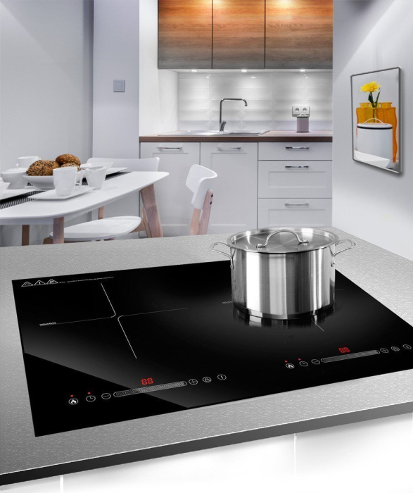 Plită cu Inducție Lin LI2H-180, 56 cm, 2 Zone de Gătit, Touch Control, Funcție Booster, Timer, Sticlă Neagră pukika.ro [6]
