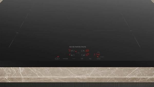 Plită cu Inducție Siemens EH631BEB6E, 59 cm, 4 Zone, TouchControl, Funcție PowerBoost, Timer, Sticlă Neagră pukika.ro [2]