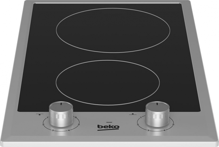Plită Electrică Beko HDCC 32200 X, 288 mm, 2 Zone Vitroceramice, Comenzi Touch, Timer, Oțel Inoxidabil, Negru pukika.ro [4]