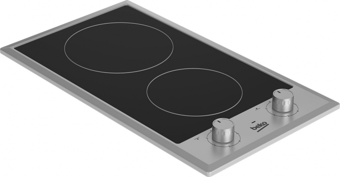 Plită Electrică Beko HDCC 32200 X, 288 mm, 2 Zone Vitroceramice, Comenzi Touch, Timer, Oțel Inoxidabil, Negru pukika.ro [3]
