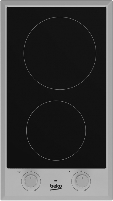 Plită Electrică Beko HDCC 32200 X, 288 mm, 2 Zone Vitroceramice, Comenzi Touch, Timer, Oțel Inoxidabil, Negru pukika.ro [1]