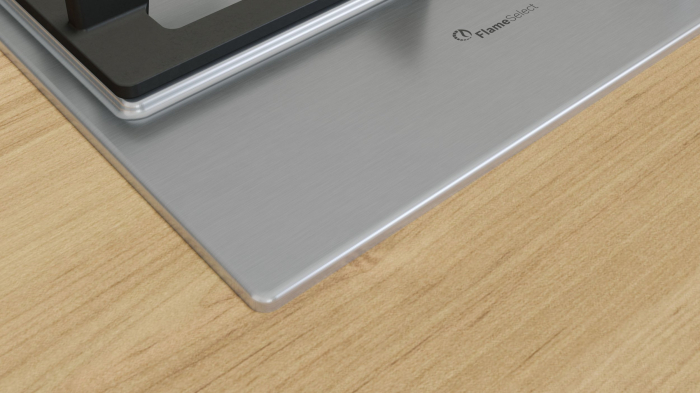 Plită incorporabilă pe gaz Bosch Serie 6 PCQ7A5I90, 5 arzătoare, WOK, 75 cm, Suprafețe din oțel inoxidabil, Aprindere electrică integrată pukika.ro [3]